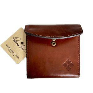 Patricia Nash Reiti Bifold Wallet Distressed Vintage Leather in Cognac NEW